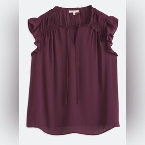 Les Serein Alva Ruffle Blouse, Size 1X (16-18)